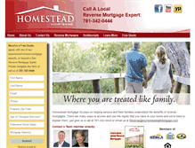 Tablet Screenshot of homesteadreversemortgages.com